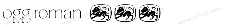ogg roman字体转换